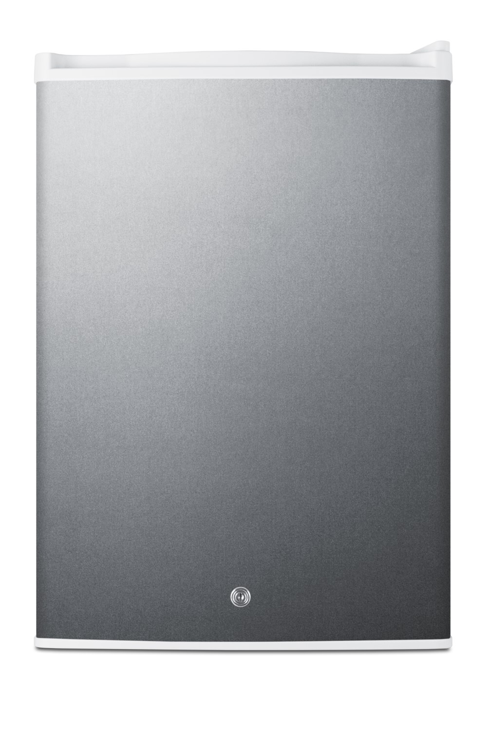 Commercial style countertop all-refrigerator in white with digital thermostat